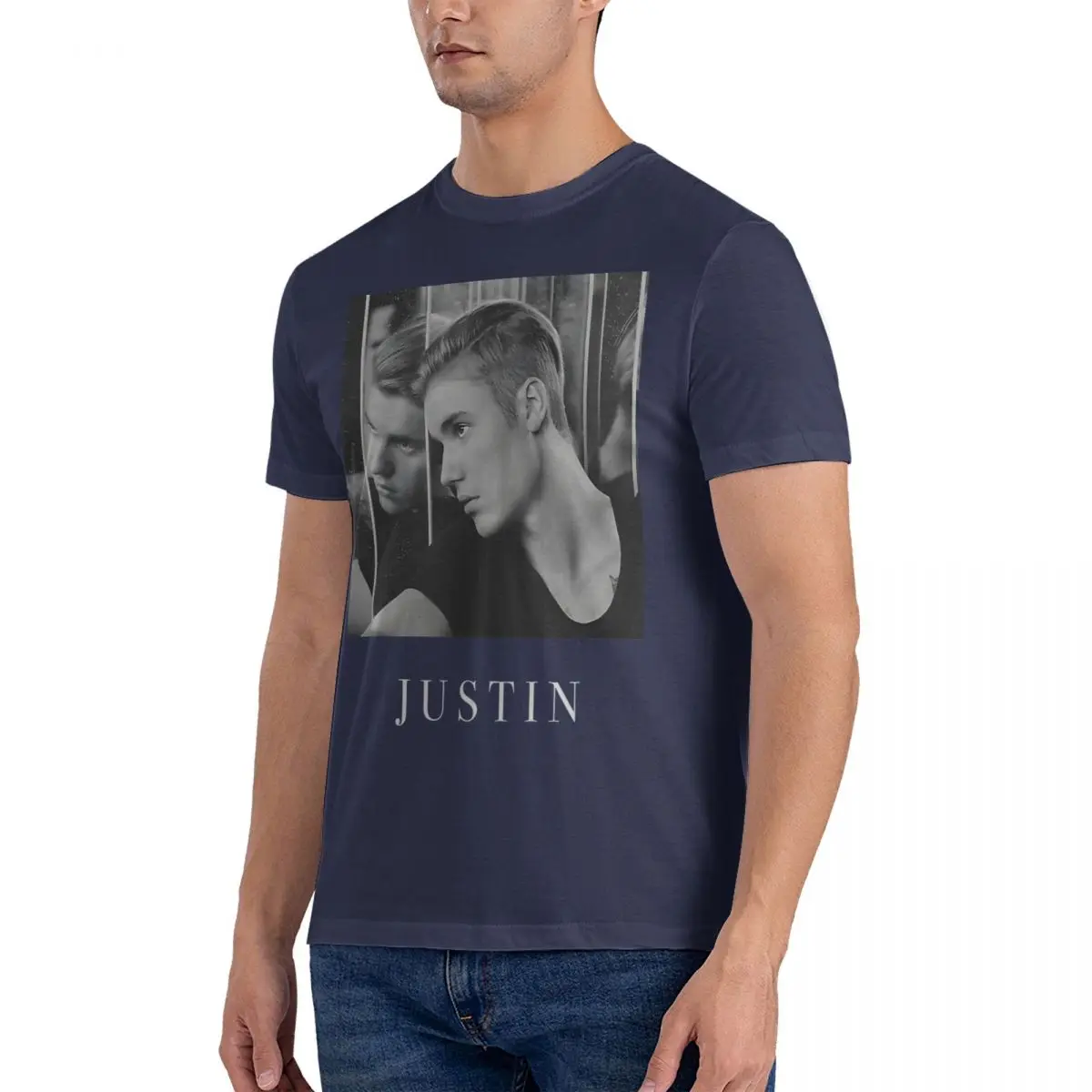 Men Official Justin Bieber Reflection Photo Leggings T Shirt Justin Bieber 100% Cotton Clothing Tee Shirt Gift Idea T-Shirts