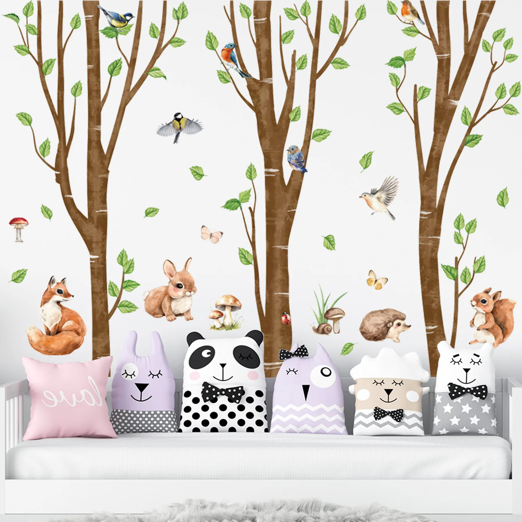 Duża naklejka ścienna z motywe – Baby Nursery Jungle Wallpaper recenzja i cena