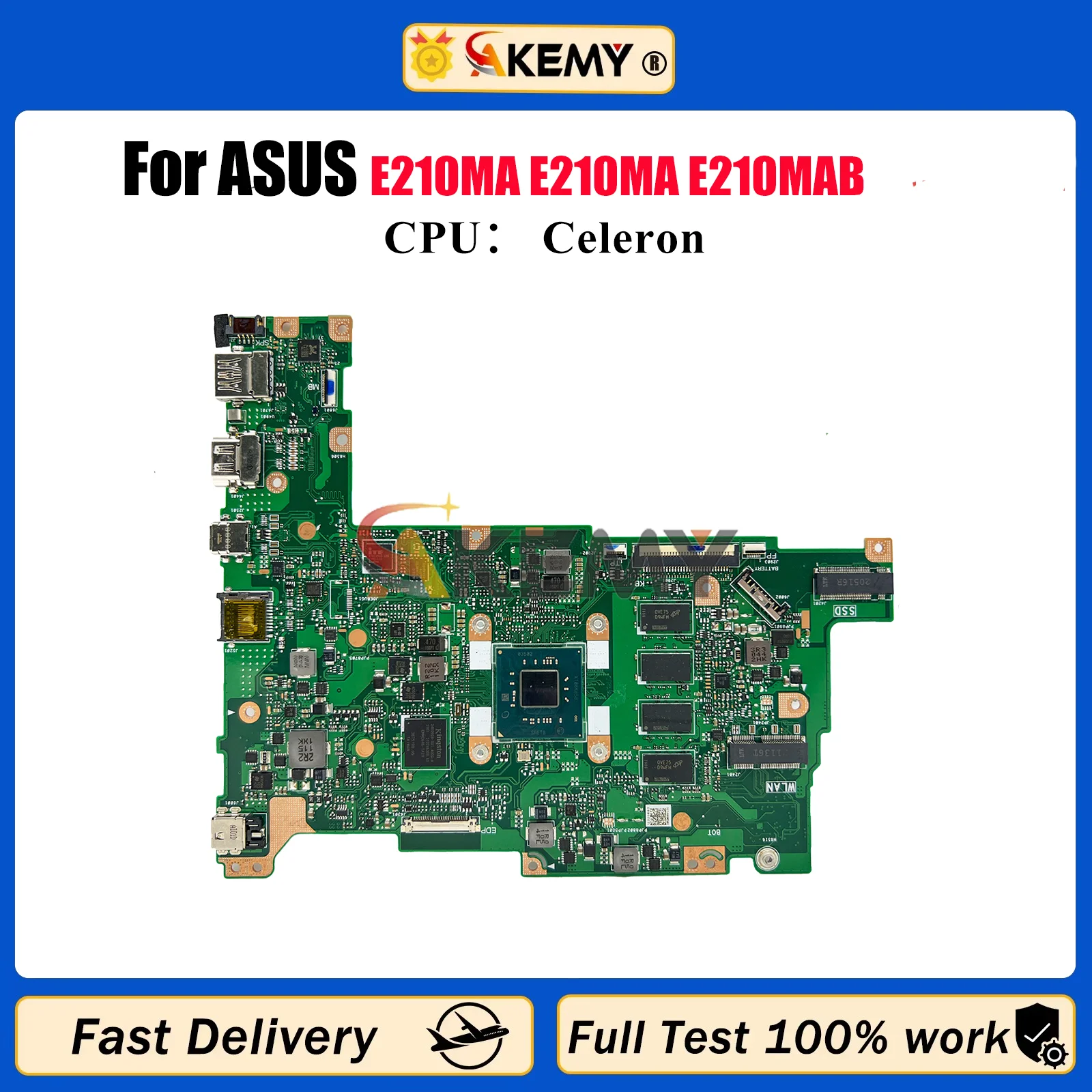 

E210MA Материнская плата для ноутбука ASUS EeeBook E210M E210MA E210MAB Материнская плата для ноутбука с процессором Celeron 100% тестирование ОК быстрая доставка