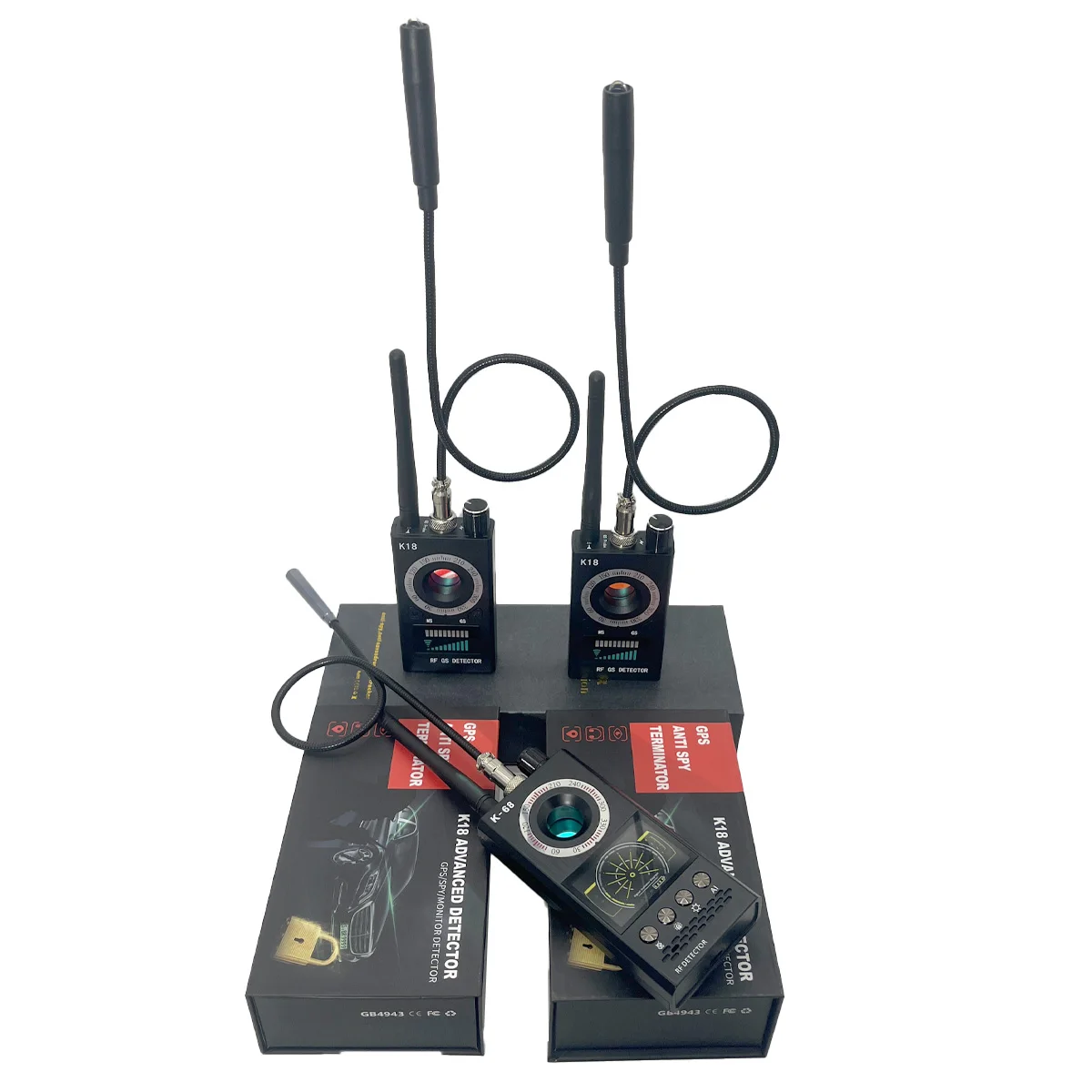 

Детектор скрытой камеры K18, обнаружение радиочастотного сигнала для безопасности конфиденциальности в отеле, автомобиле и конференц-зала, антишпионские гаджеты