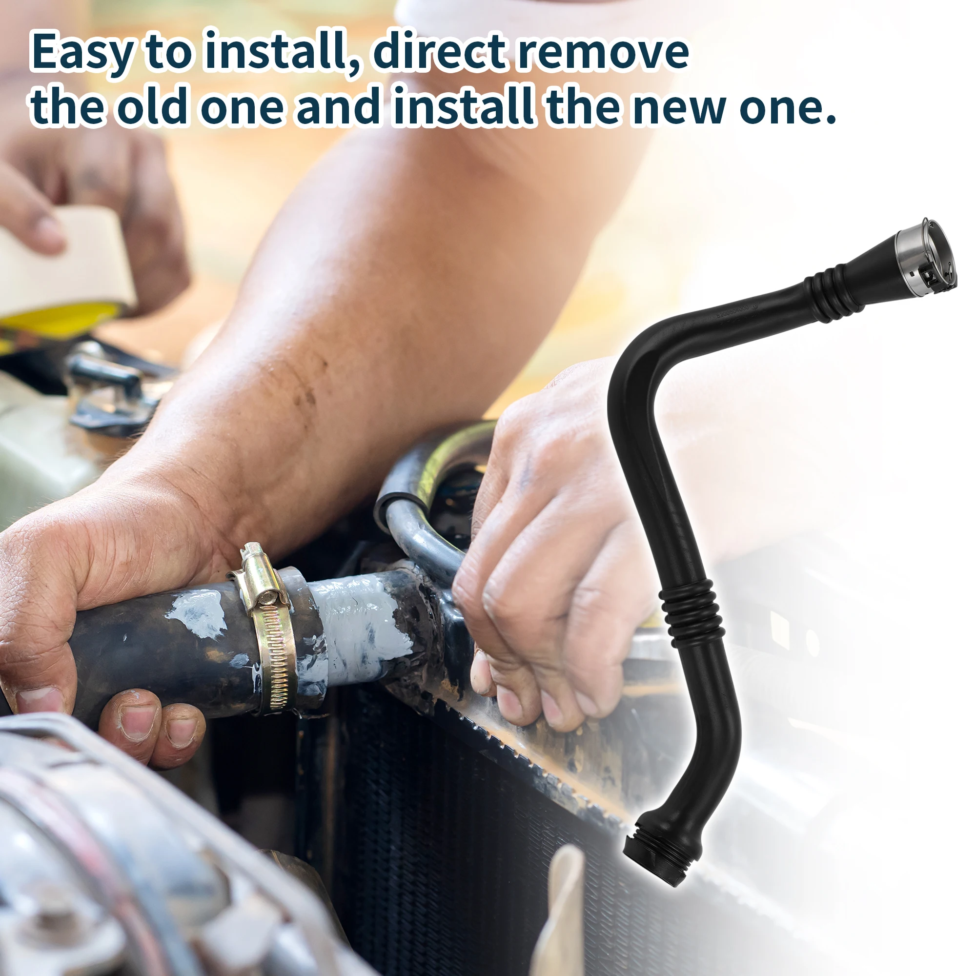 UXCELL インタークーラーホース ヒーターホース No.80804000 ルノー メガーヌ III 1.9 DCi 09-12 ラバー ブーストエアパイプ ブラック 1個