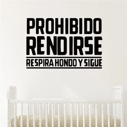 Hot Spanish Frase Wall Stickers Wallpaper For Office Room Vinyl Decals Room Phrase Sticker Art Murals vinilo pared español