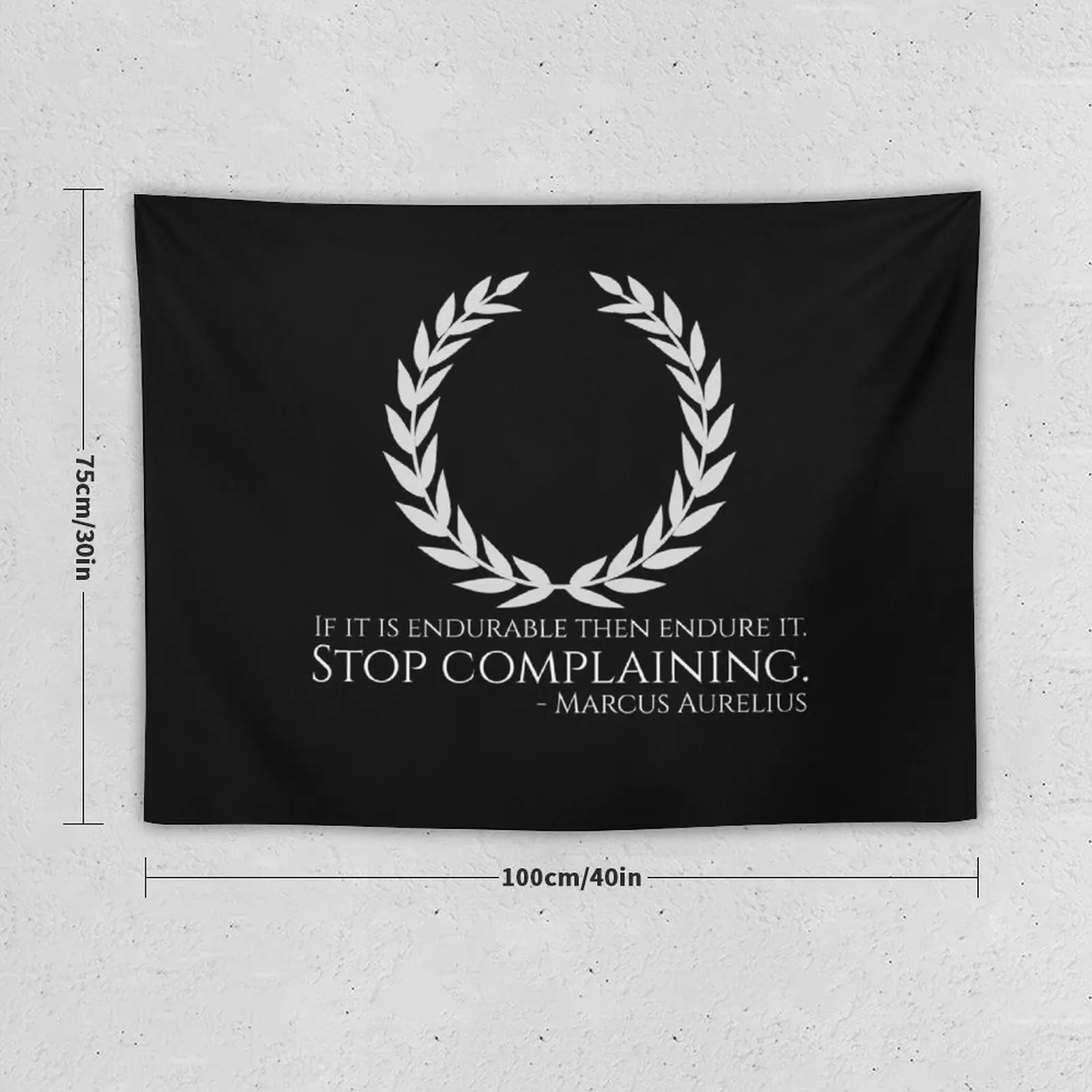 If it is endurable then endure it. Stop complaining. - Marcus Aurelius - Stoic Philosophy Quote Tapestry Wallpapers Home Decor