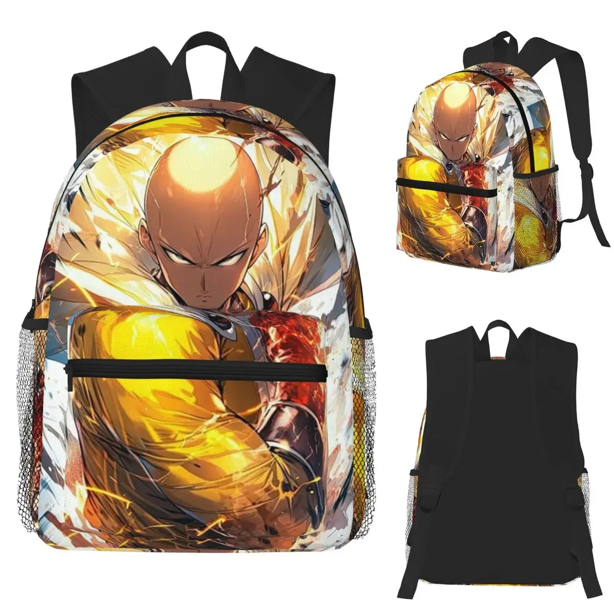 Anime One Punch Man Student Backpack School Bag Hiking Travel Daypack for Men Women Fashion Bookbag Shoulder Bags