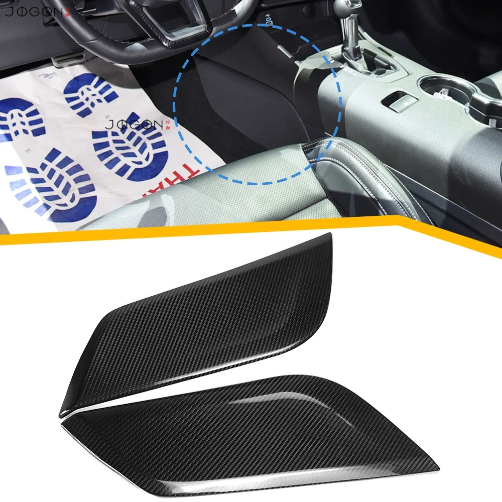 For Ford Mustang GT S650 Premium Convertible Coupe 2024 Up Dry Carbob Fiber Center Console Cover Side Trim Interior Accessories