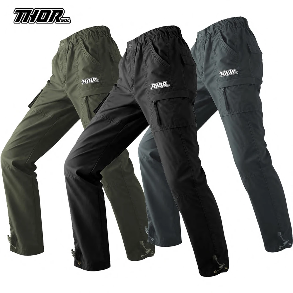 

THORSOL Men's Cycling Pants Road Mountain Bike Clothing Bicycle Trousers Motocross Bottoms Pantalones Mtb Enduro Long Pants Male