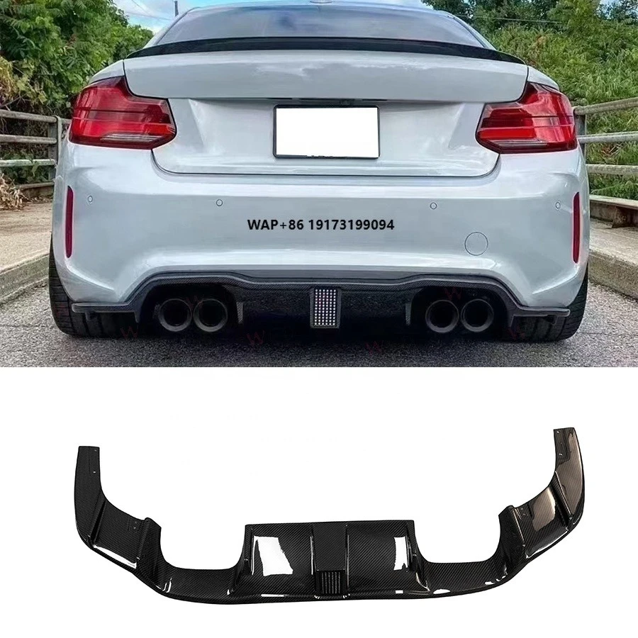

F87 M2 Rear Diffuser Splitter With Led Light for B-MW F87 M2 Coupe 2016-2020 Rear Bumper Lip Spoiler Car Accessories