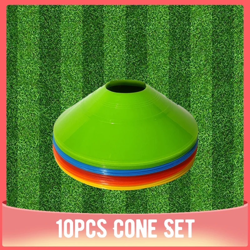 

10pcs Cone Set Football Training Equipment for Kid Pro Disc Cones Agility Exercise Obstacles Avoiding Sport Training Accessories