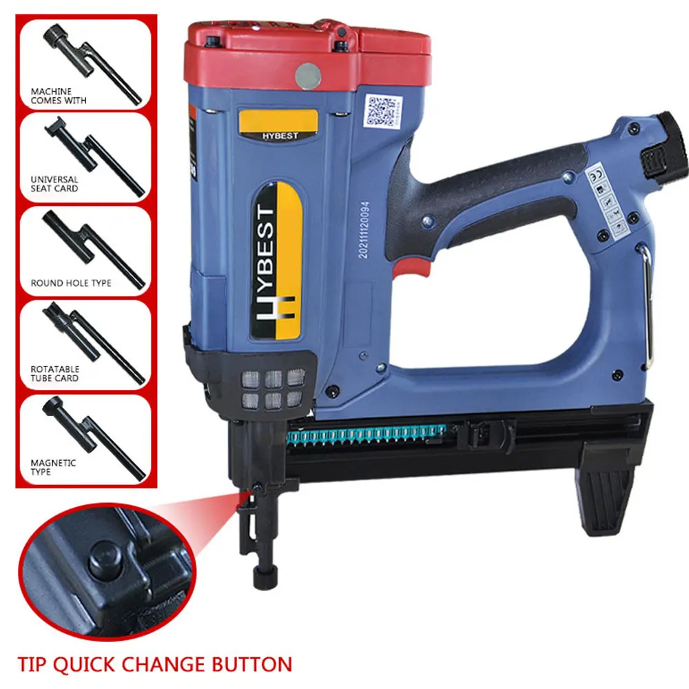 

7.2V Cement Nail Gun 120 Times/min Nailing Frequency Woodworking Concrete Door and Window Wire Slot Fixing Nailer