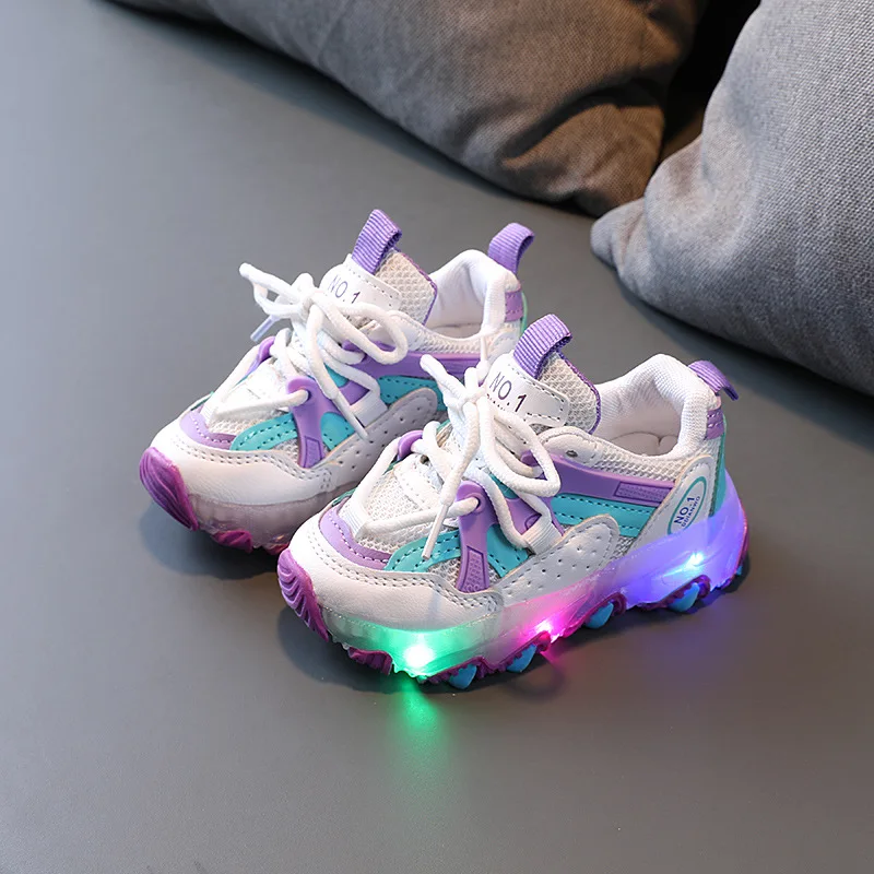 Zapatillas LED Light Kid Sports Shoe Autumn New Boy Luminous Shoe Middle Small Girl Casual Shoe Baby Walking Shoe Kid Shoe Tenis