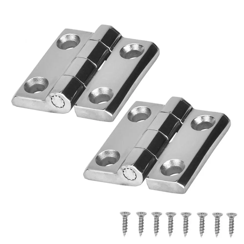

2 Pack 2" x 2" / 1.5" x 1.5" Boat Butt Hinges Investment Casting Construction 316 Stainless Steel Marine Grade Hatch Hinge