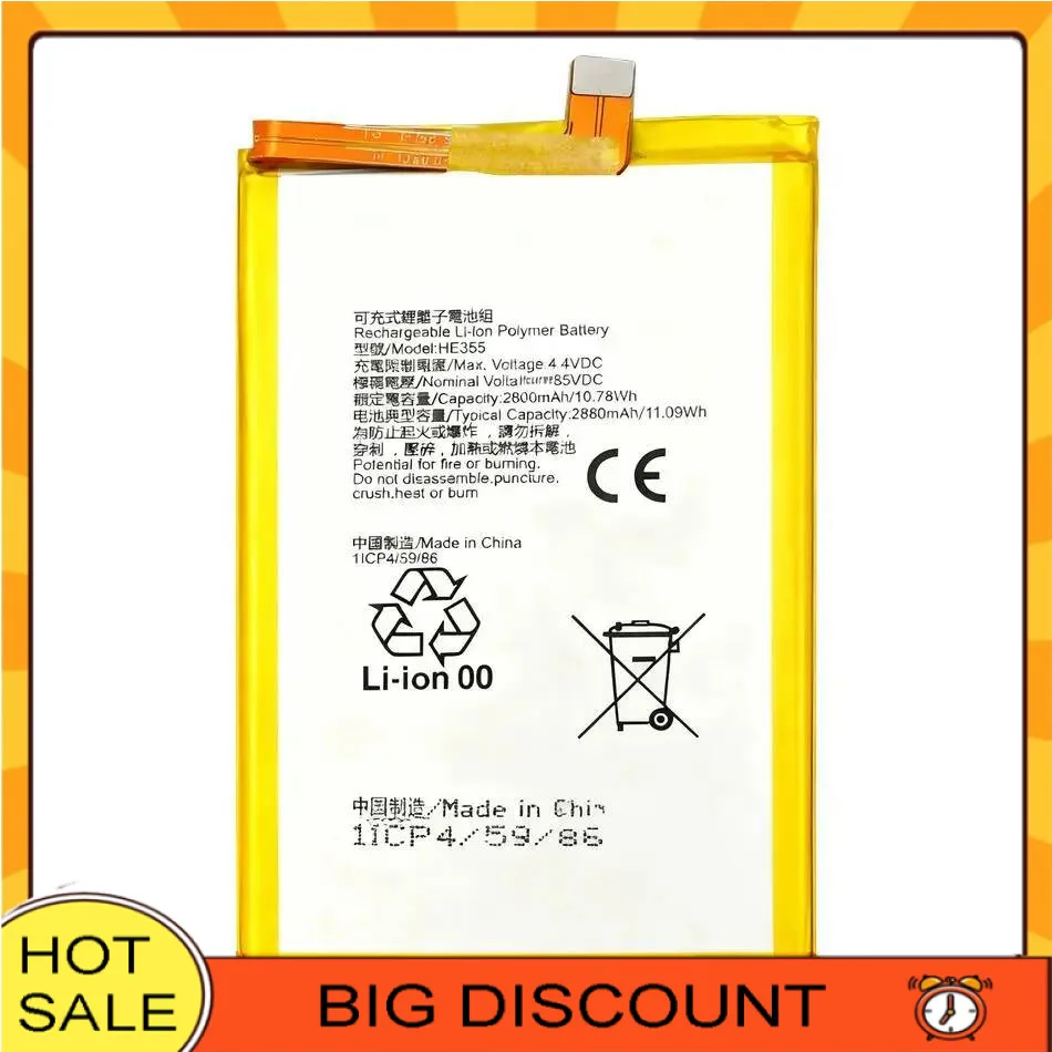 

Mobile Phone Battery 2800Mah HE355 For Sharp 704SH High-Capacity