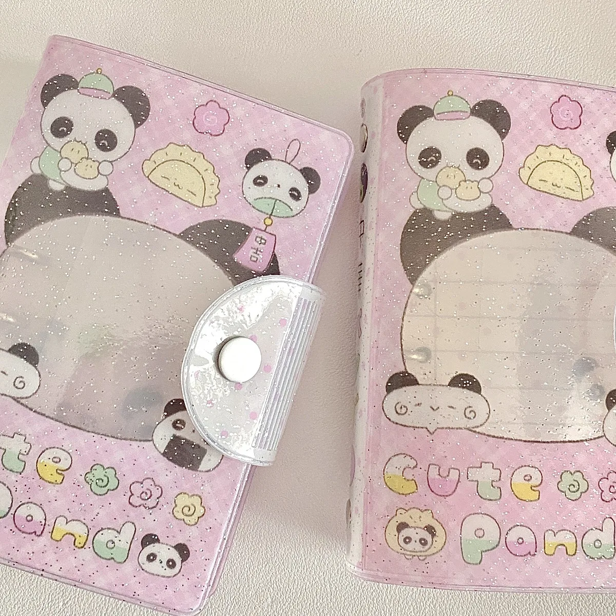 A7 Cute Panda Candy Colored Binder Cover with 40Sheets Journal Sketchbook Accessories Diary Office Supplies