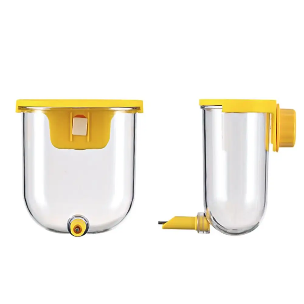 Wall Mounted Bird Cage Water Feeder Pin-Touch Automatic Parrot Water Dispenser Leak-proof Transparent Bird Drinker