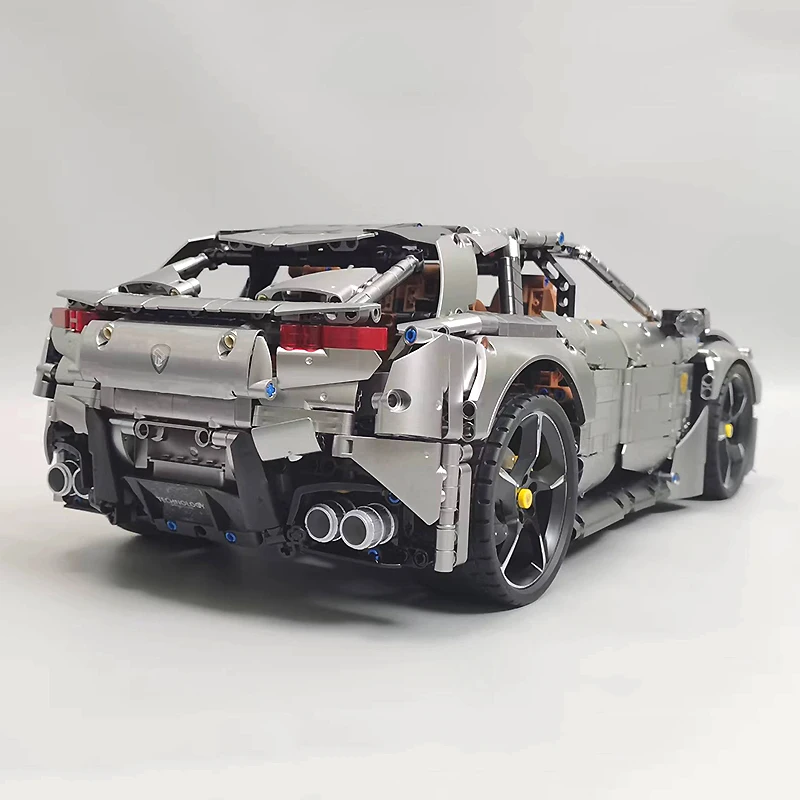 Limited Edition Silver SUV High-end Car Model Building Blocks MOC T5041 Sports  Vehicle Bricks DIY Toys Set Chrismas Gifts Kids