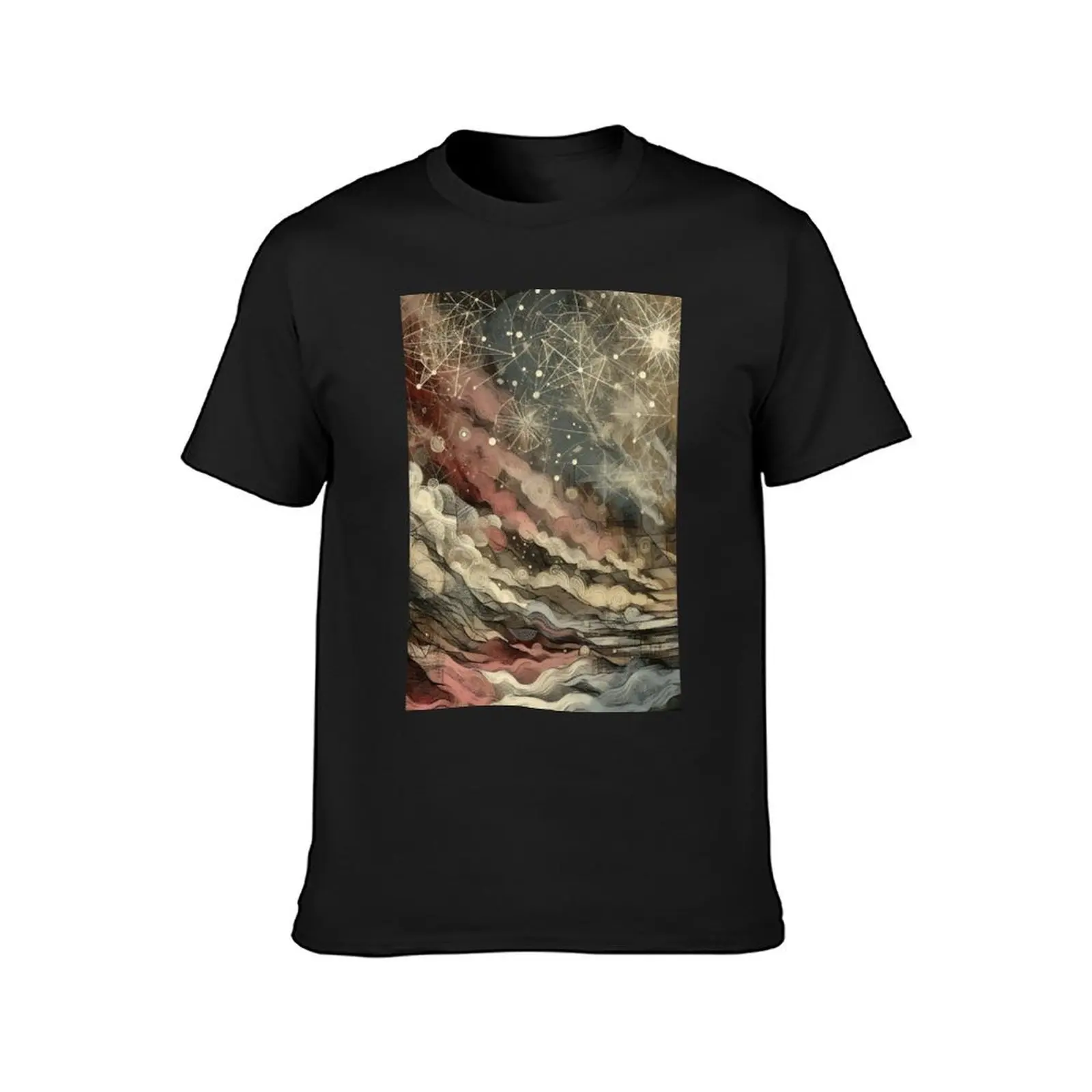 Celestial Waltz in Temporal Weave T-shirt for a boy tops boys whites heavyweights men clothing