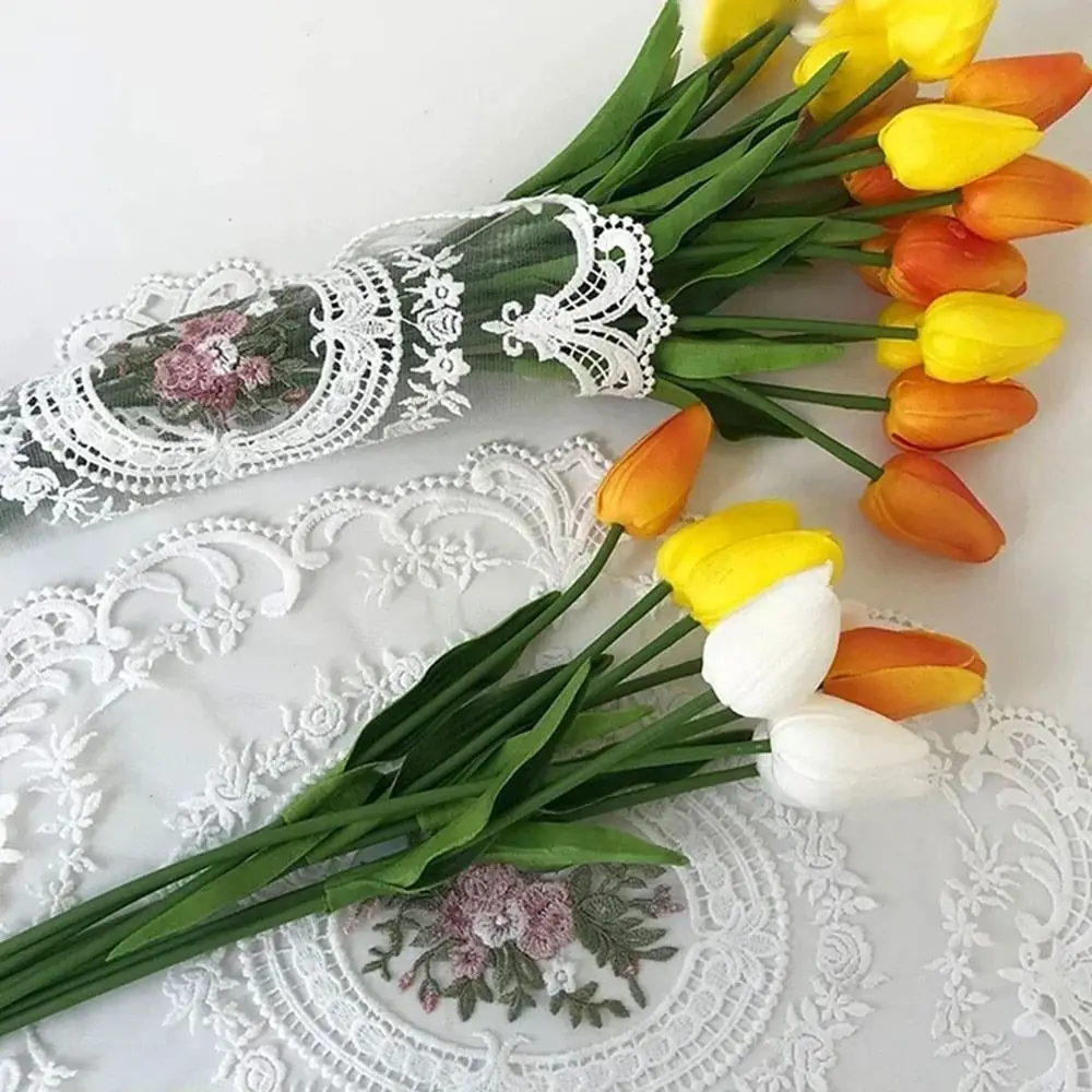 European Oval Retro Vintage Lace Embroidered Coaster Dish Tableware Mat Kitchen Cup Placemat Dinner Table Decor Mat Cloth view 4