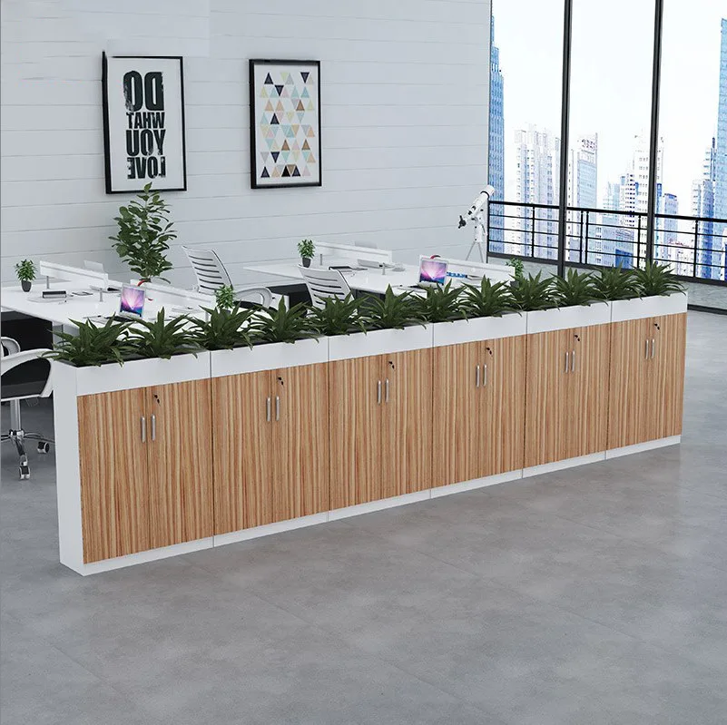 Modern simple office partition cabinet storage file cabinet with lock low cabinet