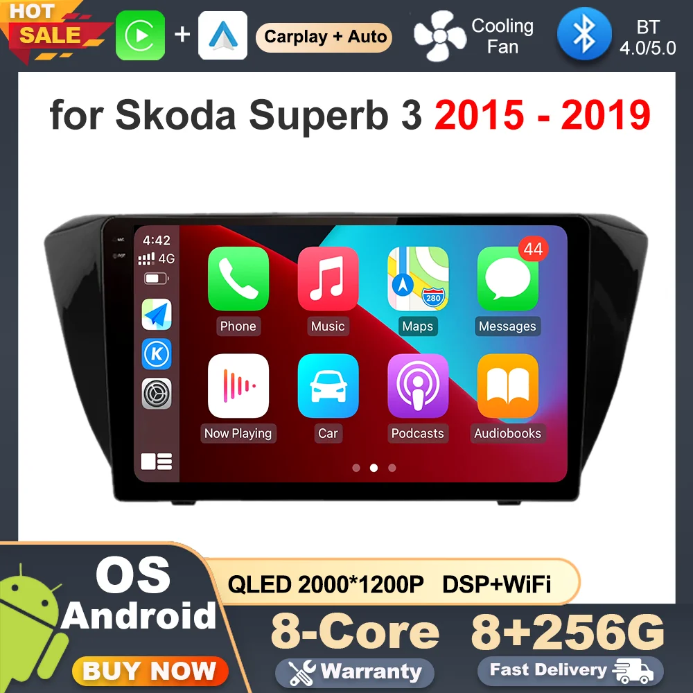 

Android OS for Skoda Superb 3 2015 - 2019 10 inch Car Radio Video Multimedia Player GPS Navi Android Auto 2.5 D IPS Touch Screen