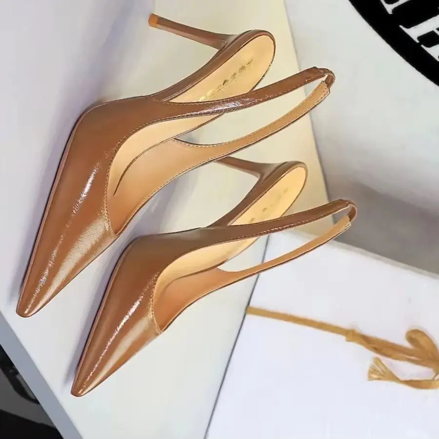 BIGTREE Shoes 2026 Summer New Design Pointed Toe PU Leather Sandals For Women Sexy Style Elegant Lady'S Shoes Party High Heels