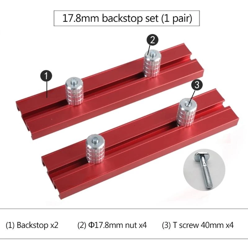 E06B Planage du travail du travail du travail Perbe 15.8 / 17.8 / 19,8 mm pour les pinces chien bancs Aluminium ALLIAGE LIMIT