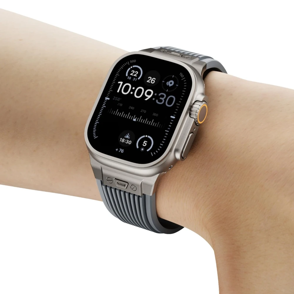 الرجال المطاط حزام ل أبل الترا 3 49 مللي متر سلسلة 11 10 46 مللي متر الرياضة لينة الفرقة ل Iwatch 9 8 7 6 5 4 SE 3 44 مللي متر 45 مللي متر سوار #6