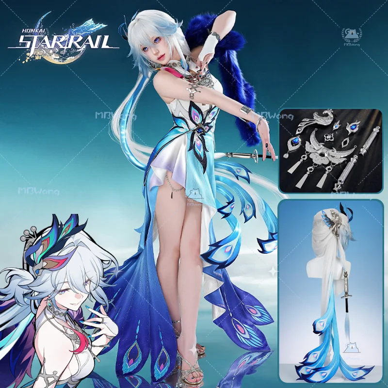 

Костюм для косплея Yao Guang из игры Honkai Star Rail, наряд стратега-прорицателя для вечеринки на Хэллоуин, для взрослых женщин