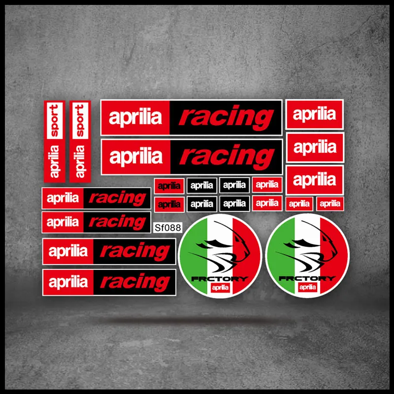 Reflective Motorcycle accessories stickers Decals waterproof for Aprilia racing