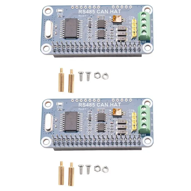 2X Waveshare RS485 CAN HAT For Raspberry Pi Allows Stable Long-Distance Communication Supports Raspberry Pi Series
