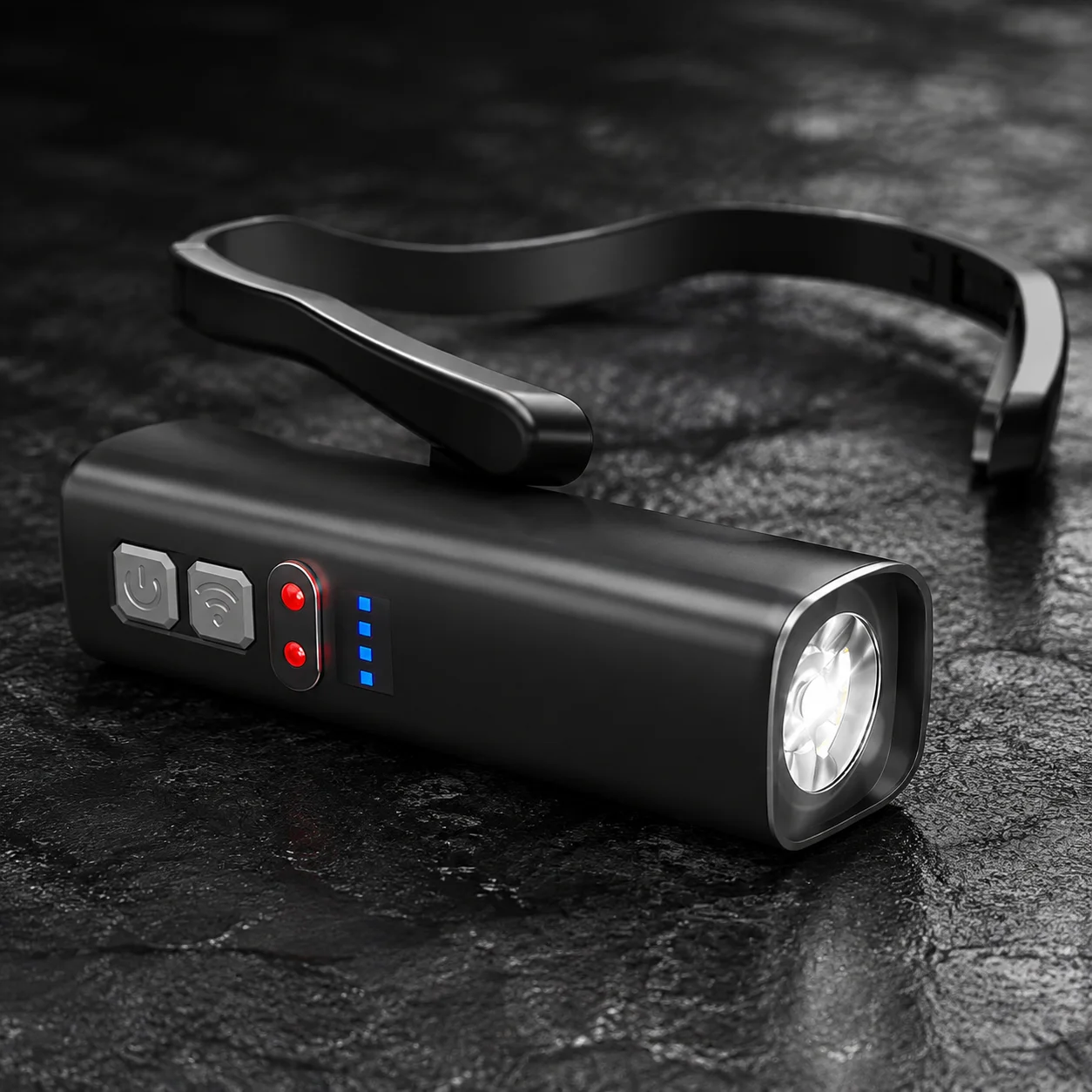 6818A Induction Led Headlamp 1500mah Lightweight Headlight Portable Flashlight Waterproof Fishing Riding Running Light Torch