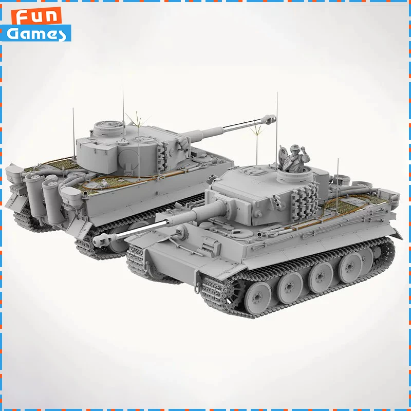 

TAKOM 2195 1/35 Tiger Tank Early Command Type With Soldier Figure WWII German Armor Assembly Model For Military Hobby Collector