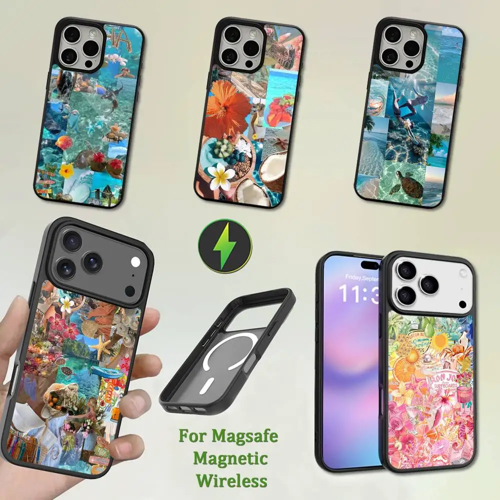 

Wine Glass Ocean Lemon Phone Case For iPhone 13,12,11,16,15,17,14,Pro,Max,Plus,Mini,Magsafe,Magnetic Wireless Charging