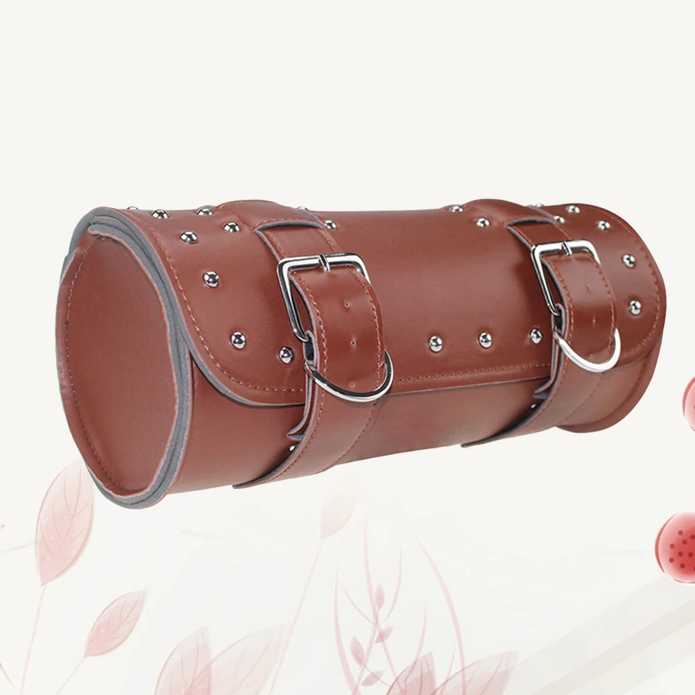 

Motorcycle Fork Bag Pu Waterproof Storage Saddlebag Hanging Pouch For Tools Cellphone Keys Accessories Seat Bag