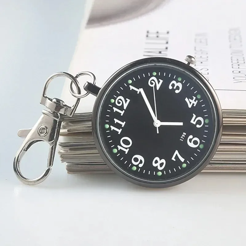 Pocket Watches Fashion Nurse Watch Keychain Mini time reminder portable items for Women Men Trendy Electronic Clock Key Chain