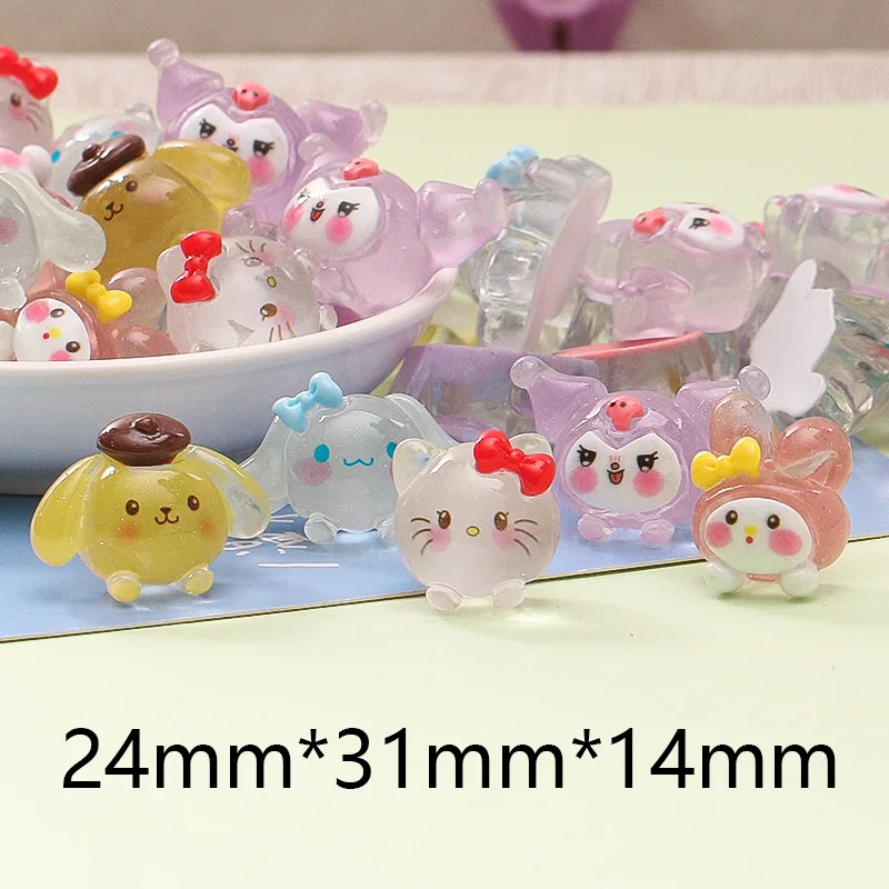 

Sanrio аниме Hello Kitty Серебристые 3D ювелирные изделия из смолы мультяшная Мелодия «сделай сам» брелок аксессуары детские креативные декоративные игрушки