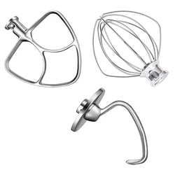 Accessori per parti di attacco per ausilio per mixer per robot da cucina Kitchenaid da 5 litri K5WW Frusta a filo e gancio per impastare 5K7SDH e pagaia per ausilio per mixer