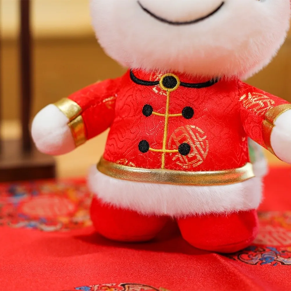 Dorable Chinesisches Kostüm 2026 Pferdemaskottchen Weißes Stoffpferd Kreative Niedliche Sternzeichen-Pony-Figur Chinesisches Neujahr