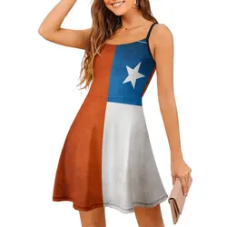 Chile  Chilean Flag  National Flag of Chile Women's Sling Dress Funny Novelty The Dress Novelty Exotic  Woman's Gown  Clubs