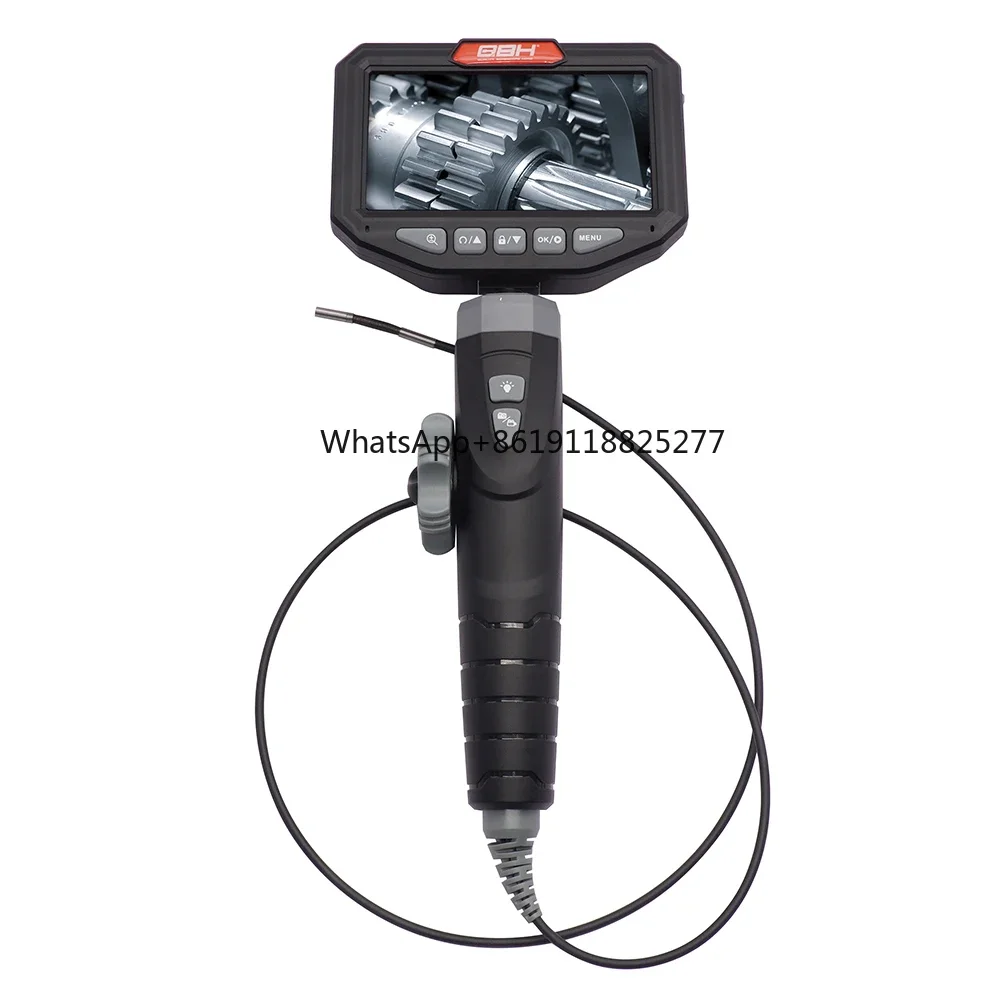 Ultra Slim Snake Industrial Borescope for Automotive NDT Inspection with 2-Way Articulating Controller