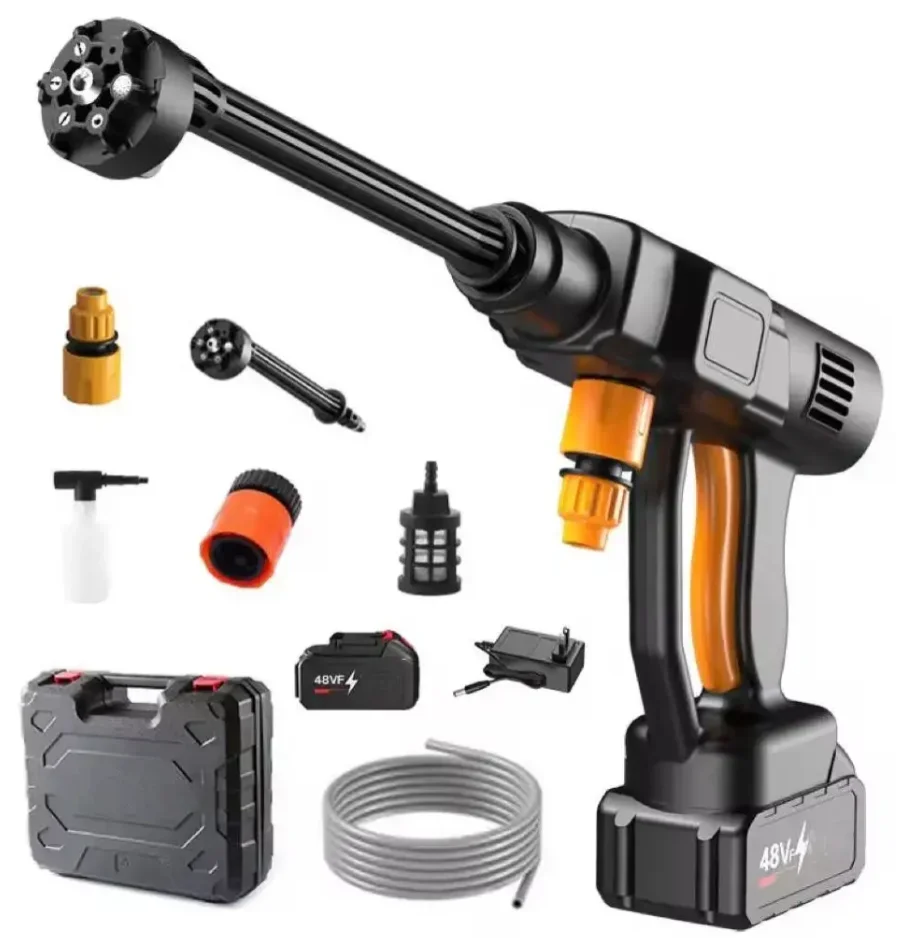 

Wholesale Mini Wireless 12V 24 V 48v Volt Cordless Portable Car Wash Gun High Pressure Car Wash Machine