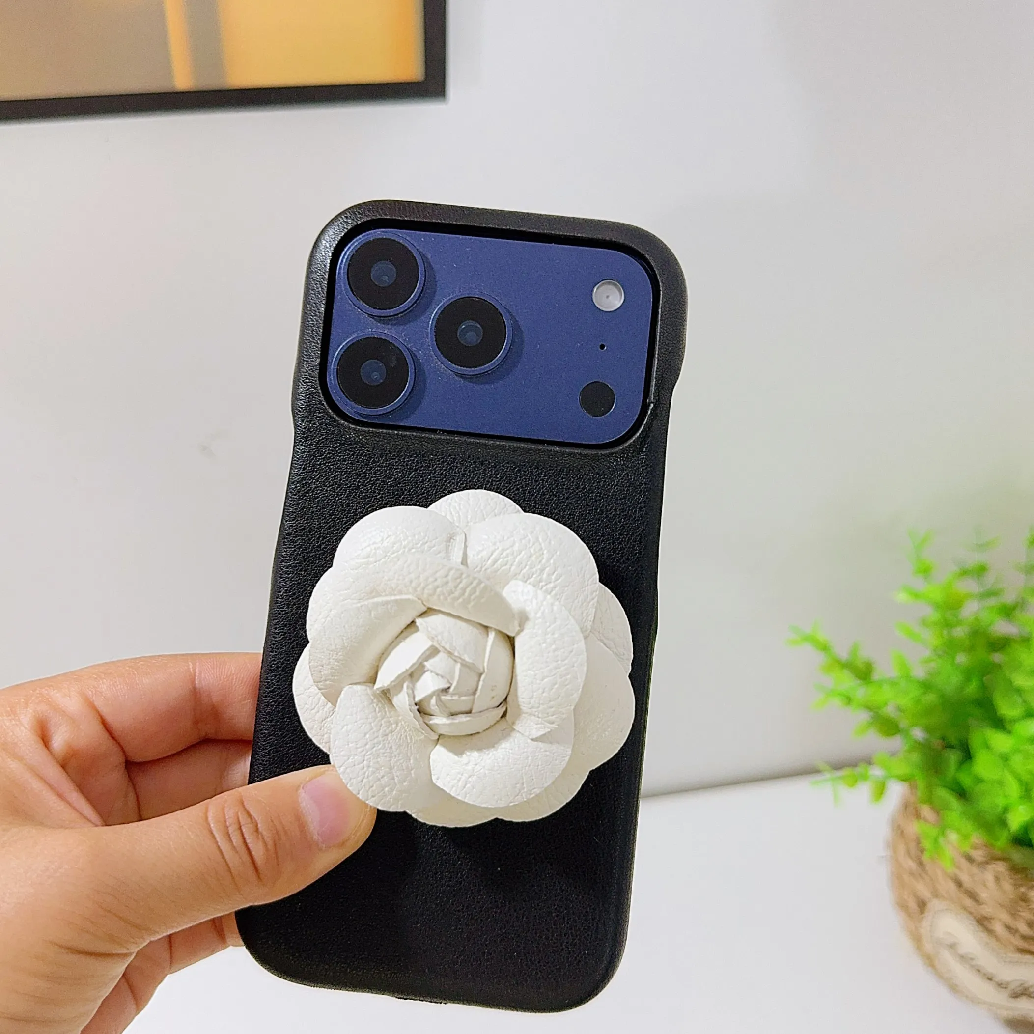 Модный чехол из искусственной замши с цветочным узором для iPhone 17, 16, 15, 14, 13 Pro MAX, жесткий противоударный чехол-накладка