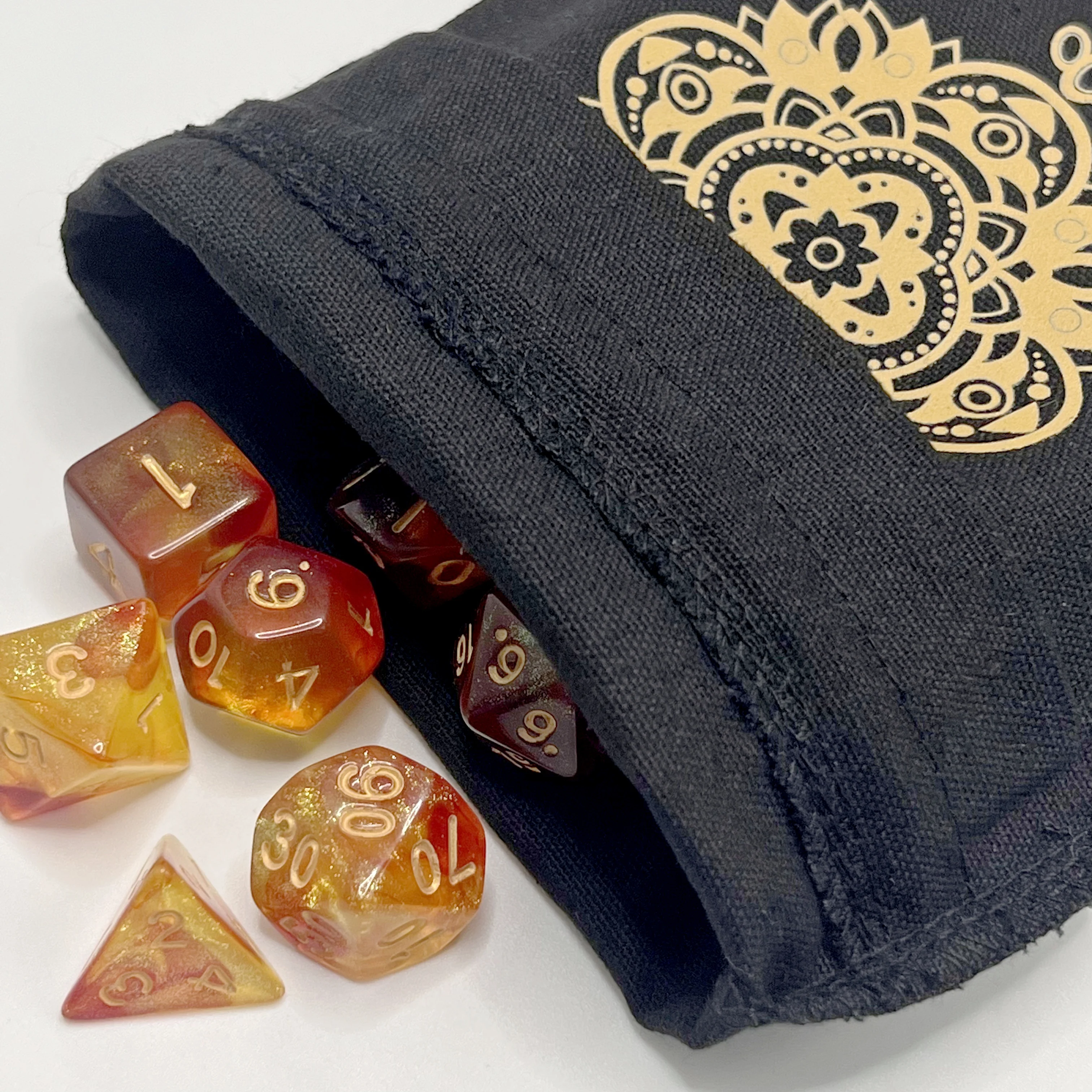 5pcs/lot Dice Bag Black Canvas Drawstring bags Pouch Ideal Size for Tarot Oracle Cards Travel Jewelry Gift bag 13*18cm