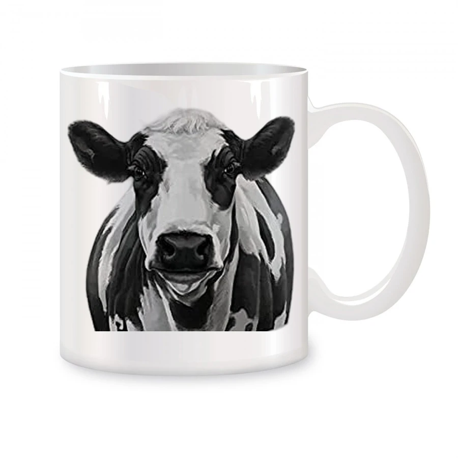 

Black Spot Cow Mugs For Men Women, Cow Lover Birthday Novelty Coffee Ceramic Tea Cups White 11 oz