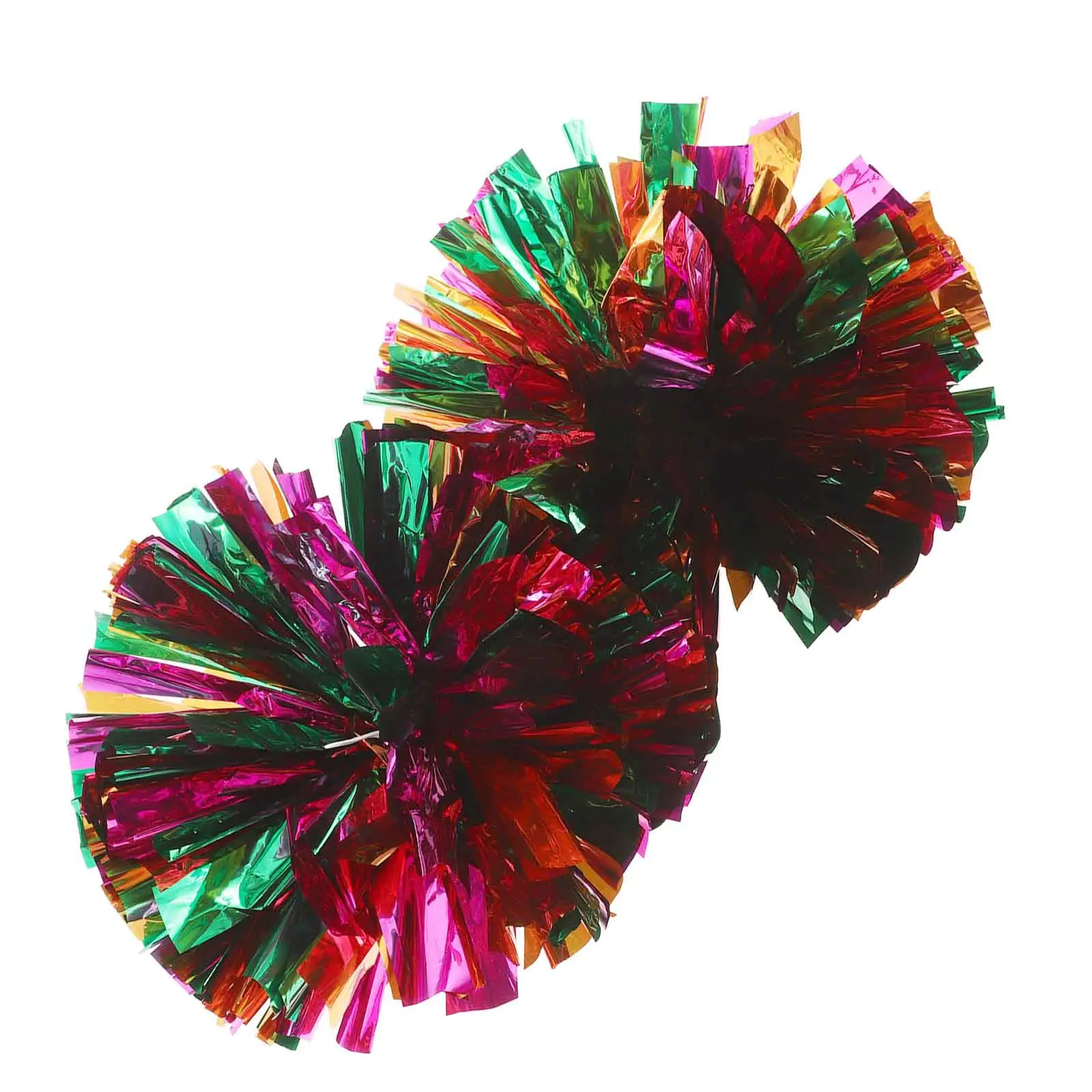 

2 шт. Металлические помпоны для чирлидинга с усиленной ручкой, объемные, для спортивных мероприятий, для поддержки команды, для демонстрации командного духа