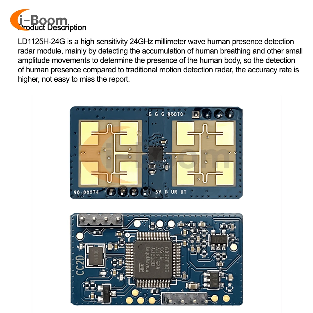 Lidar Sensor Body Sensor Module Bewegingsdetectie Radar Microgolf Menselijke Aanwezigheid Detectiesensor Voor Smart Home HLK-LD1125H-24G