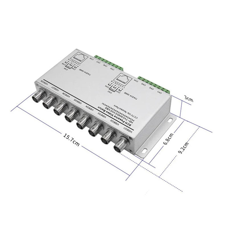 A45U 2X Passive Video Balun For TVI CVI AHD Cameras CCTV Via Twisted Pairs UTP Video Balun 8CH Transceiver BNC To UTP RJ45