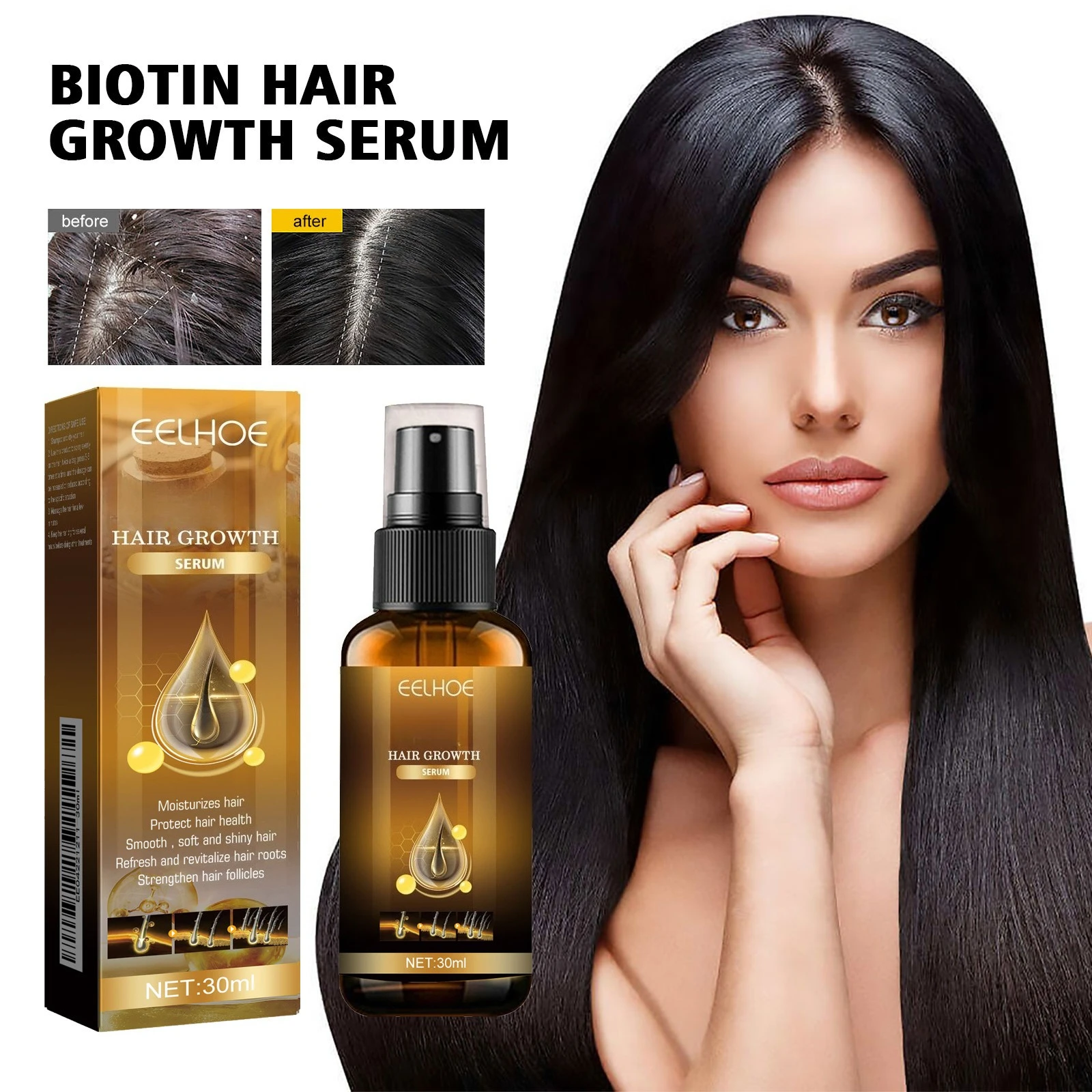 Hair Care Spray Promotes growth prevents breakage repairs nourishes smoothes shines and treats daily care Haircare
