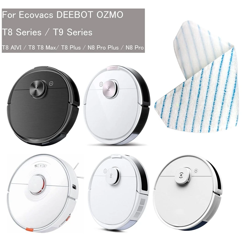 20Pcs Mop Cloths Mop Pads For ECOVACS DEEBOT OZMO T8 AIVI T8 Max N8 N8pro N8pro+ T9 Power Max Vacuum Cleaner Accessories