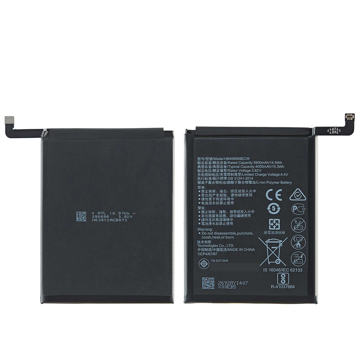 100% Orginal HB406689ECW 4000mAh Battery For Huawei Enjoy 7 Enjoy