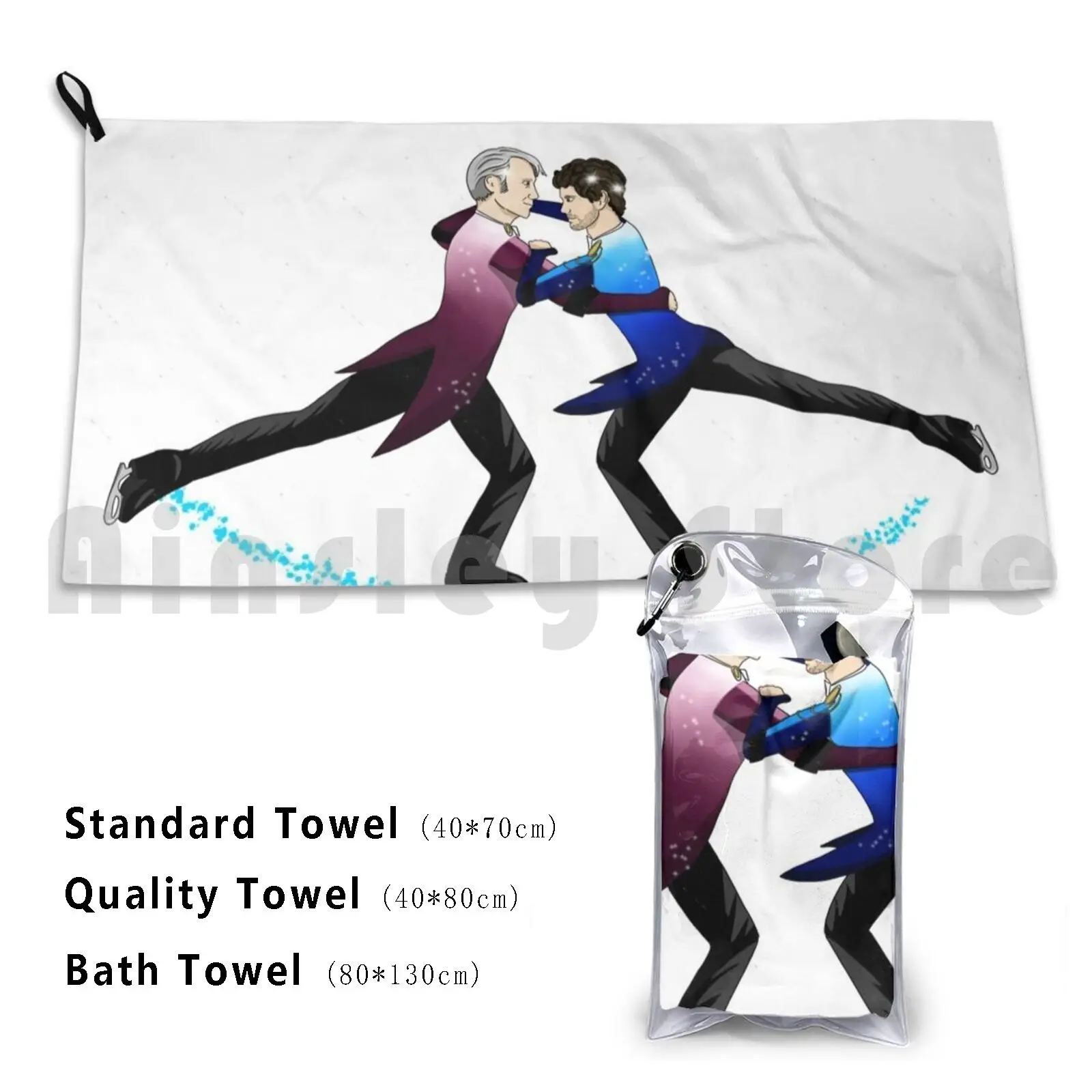 Hannigram On Ice ( No Background ) Bath Towel Beach Cushion Hannigram Hannibal On Ice Hannibal Read Will Mads
